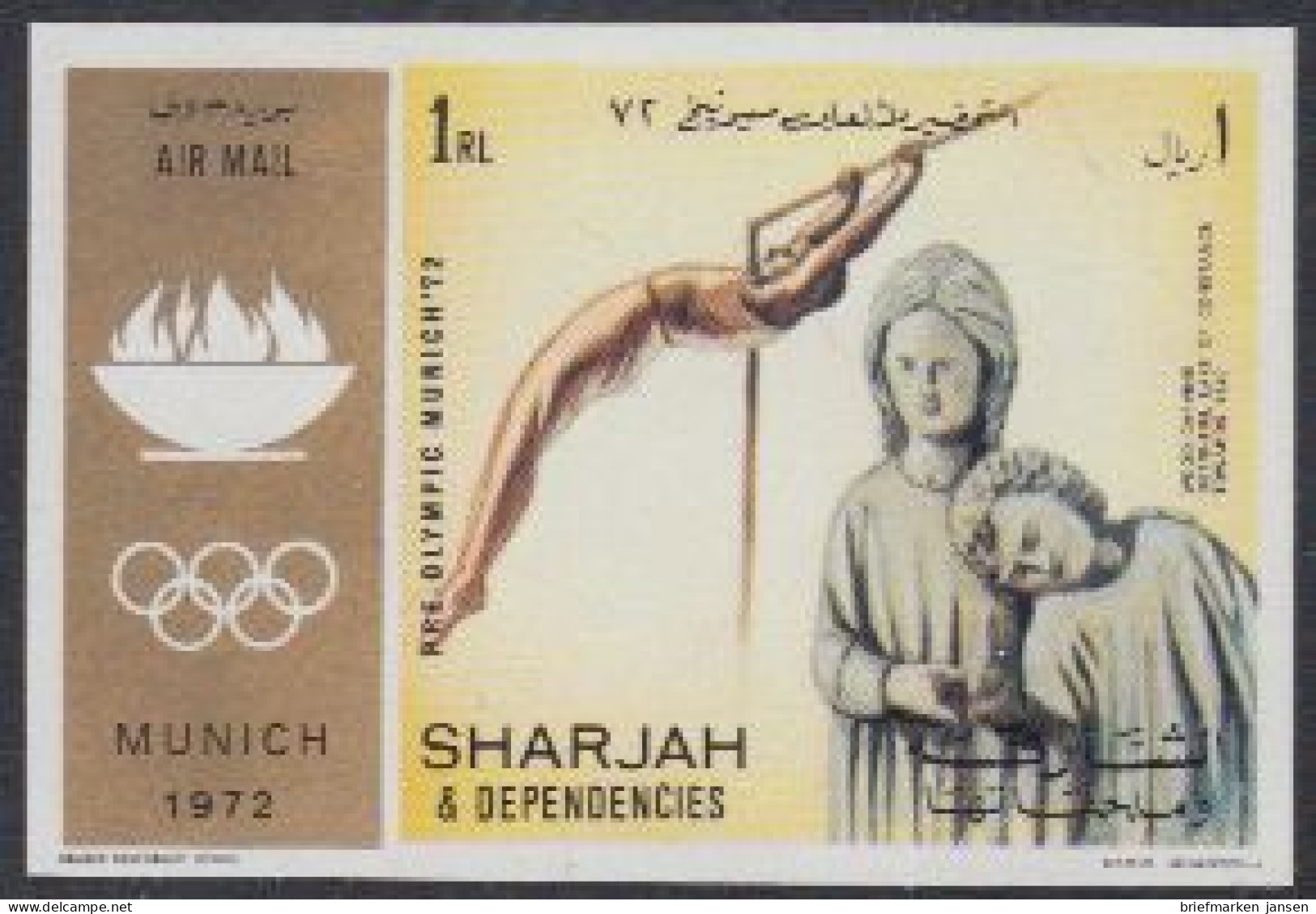 Sharjah Mi.Nr. 847B Olympia 1972 München, Turnen - Reck (1) - Sharjah