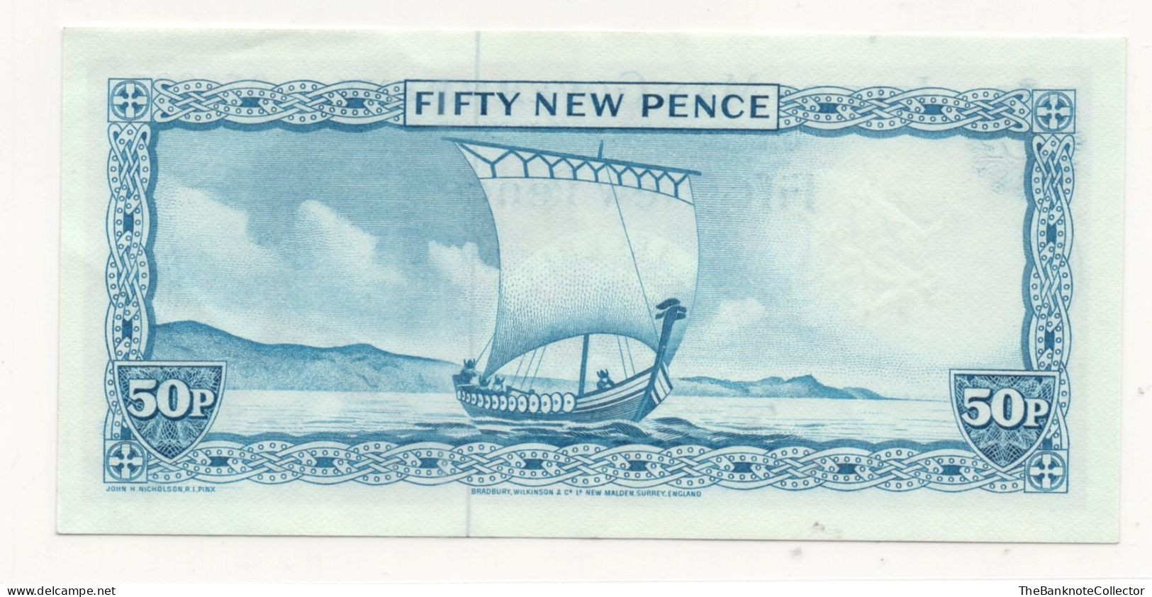 Isle Of Man 50 New Pence ND 1969 QEII P-27 UNC - 50 New-pence