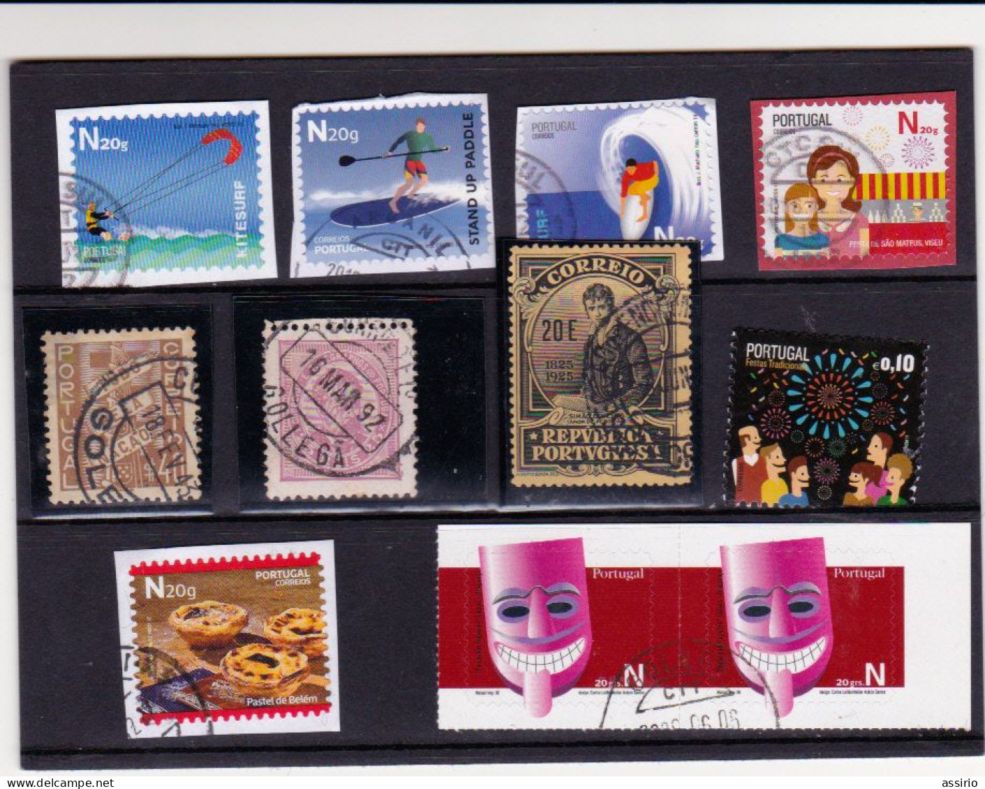 Portugal  -11 Selos Usados Com Vários Carimbos - Postmark Collection