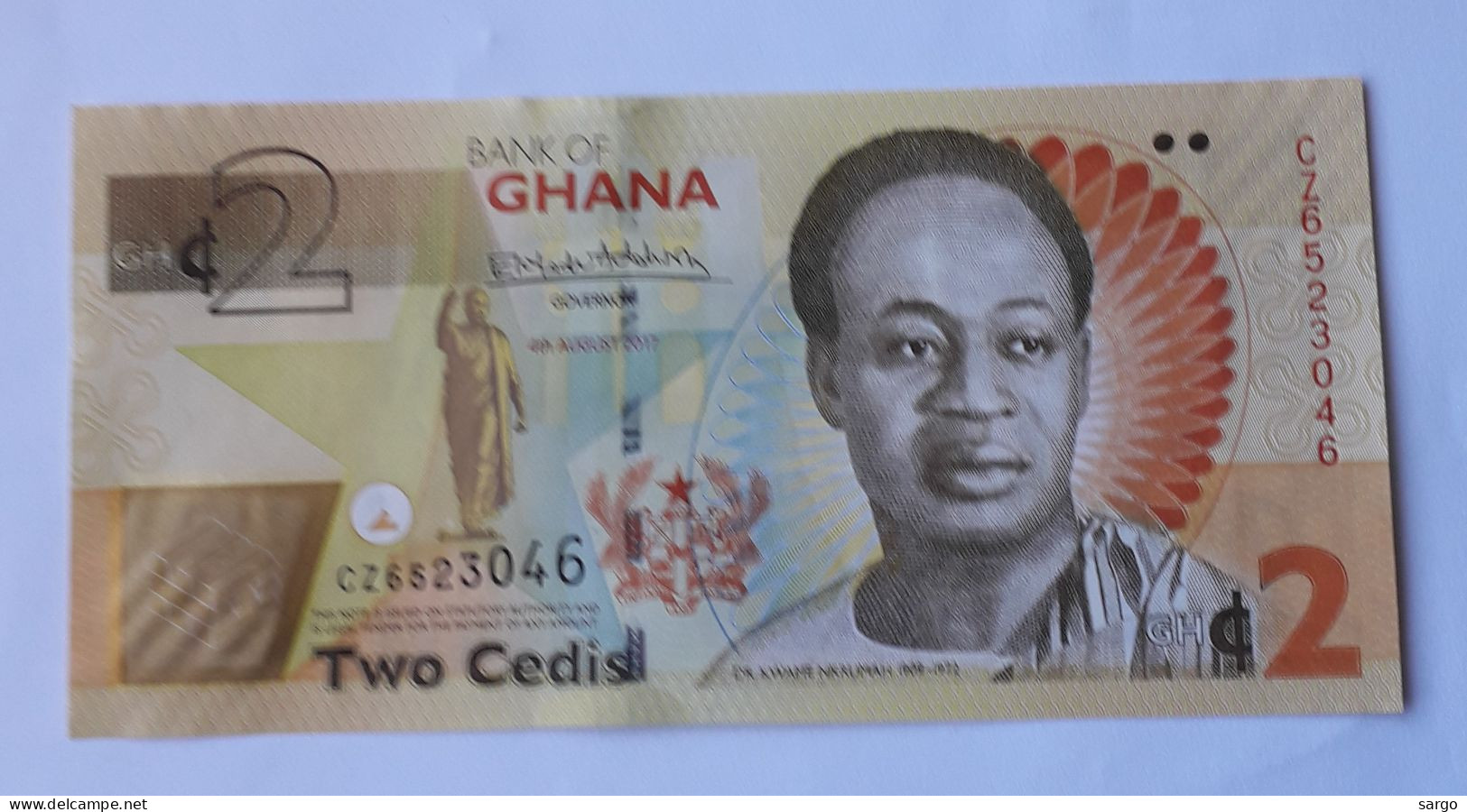 GHANA  - 2 CEDISS - 2017 - P 37AE - UNC - BANKNOTES - PAPER MONEY - CARTAMONETA - - Ghana