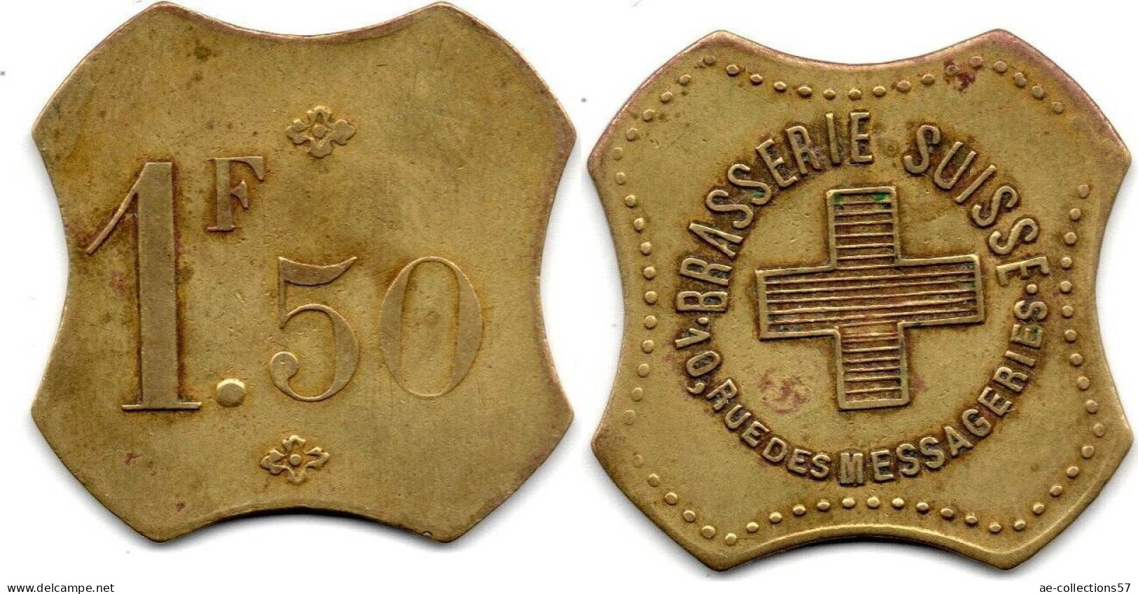 MA 31726 / Paris 1.50 Franc Brasserie Suisse TTB - Professionnels / De Société