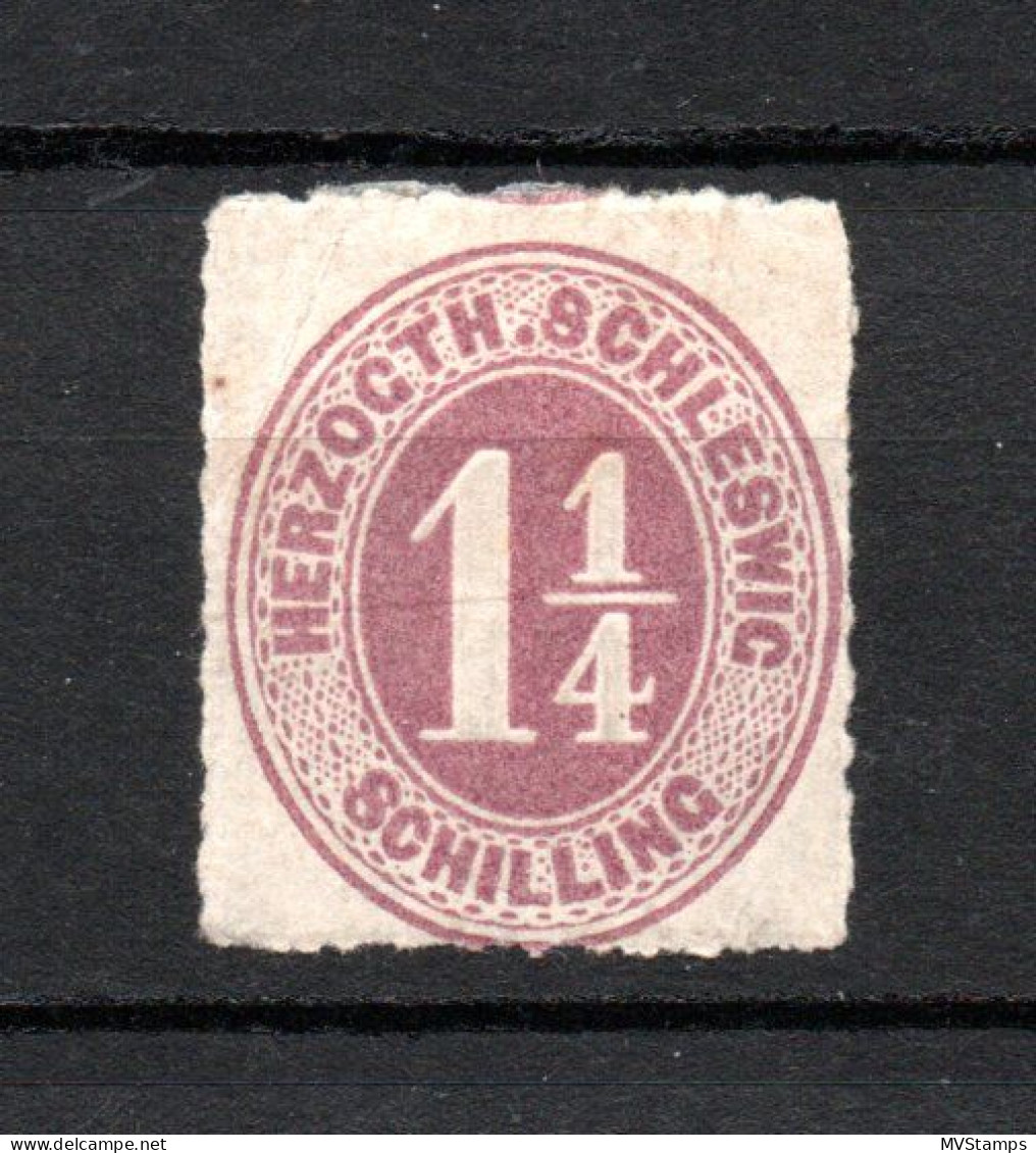 Schleswig-Holstein 1865 Freimarke 14 Ziffern Ungebraucht/MLH - Schleswig-Holstein