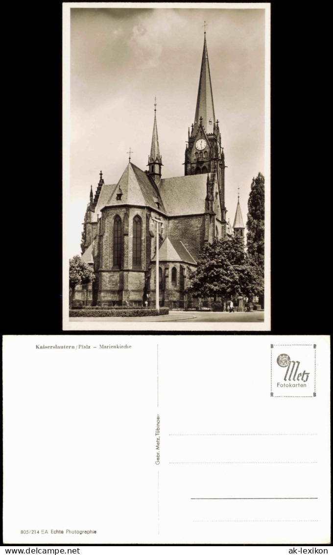 Ansichtskarte Kaiserslautern Marienkirche 1959 - Kaiserslautern