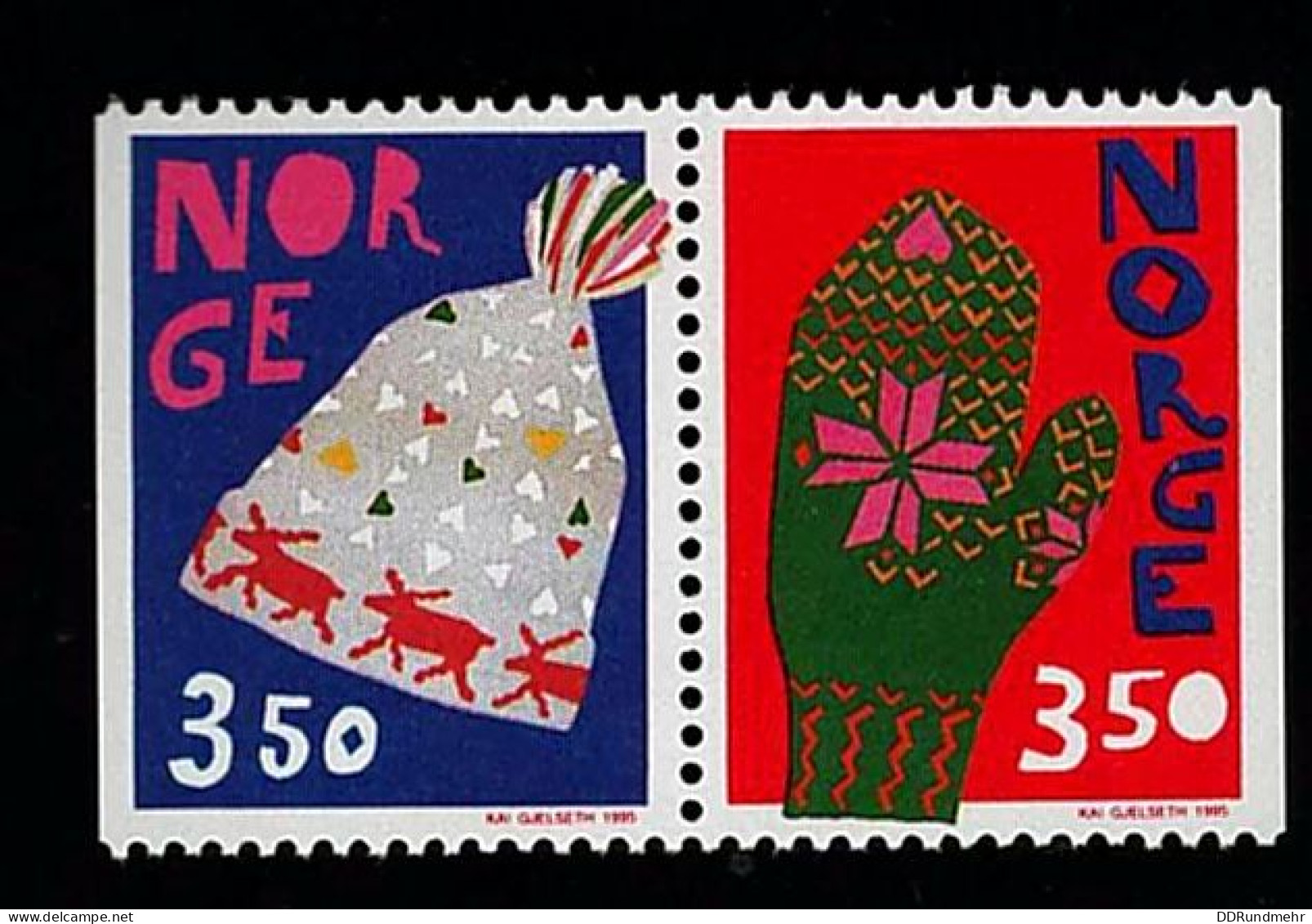1995 Christmas  Michel NO W44 Stamp Number NO 1113-1114 Yvert Et Tellier NO 1157a Stanley Gibbons NO 1222-1223 Xx MNH - Neufs