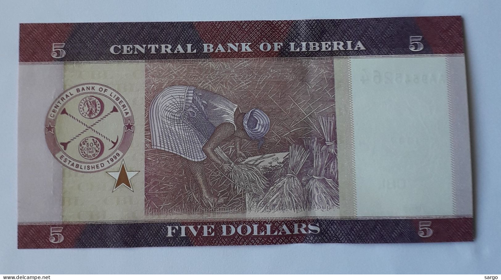 LIBERIA - 5 DOLLARS - 2016 - P 31  - UNC - BANKNOTES - PAPER MONEY - CARTAMONETA - - Liberia