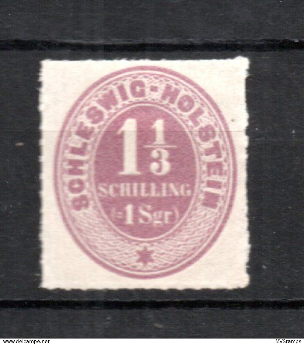 Schleswig-Holstein 1865 Freimarke 10 Ziffern Ungebraucht/MLH - Schleswig-Holstein