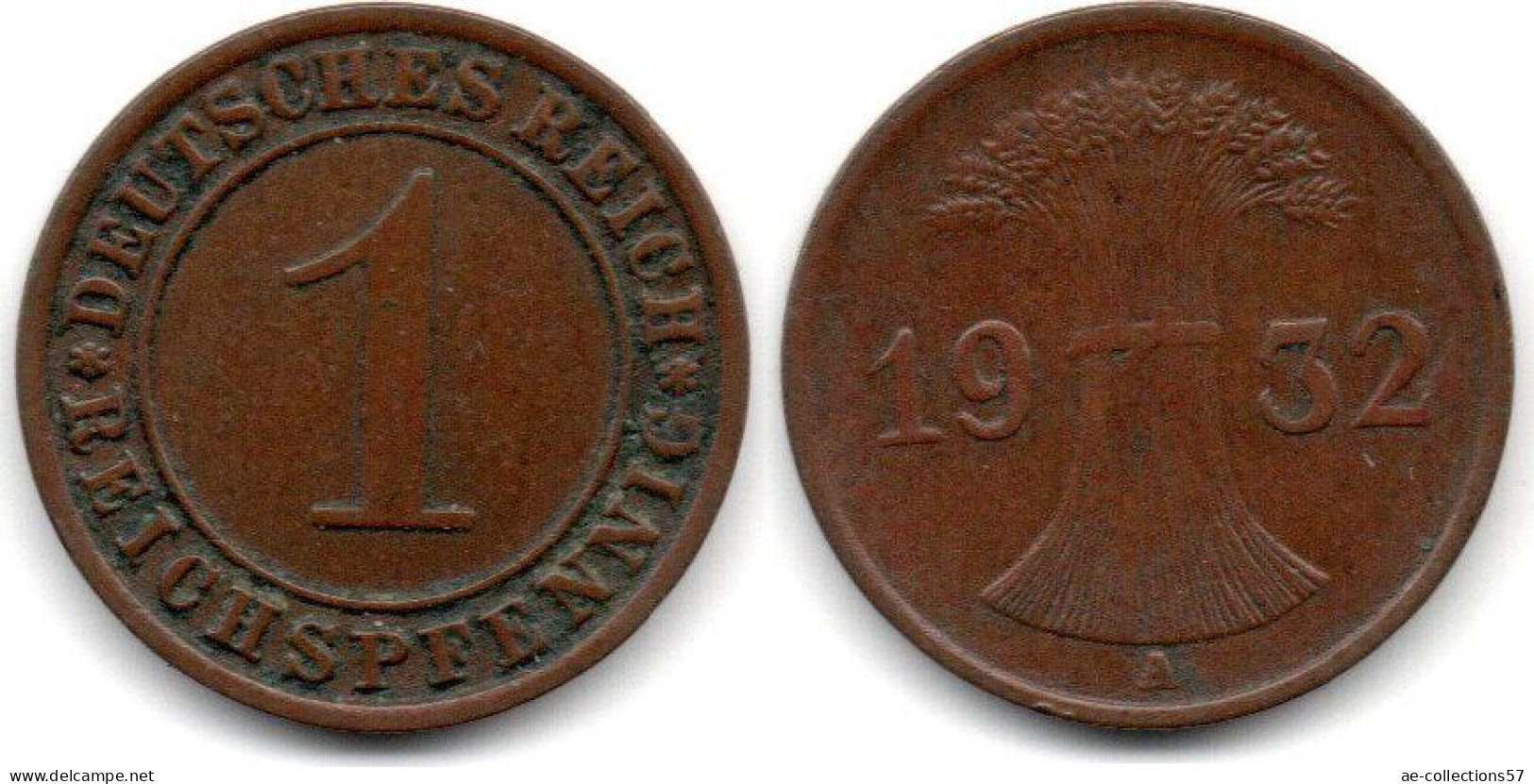 MA 31732 / Allemagne - Deutschland - Germany 1 Reichspfennig 1932 A TTB - 1 Renten- & 1 Reichspfennig