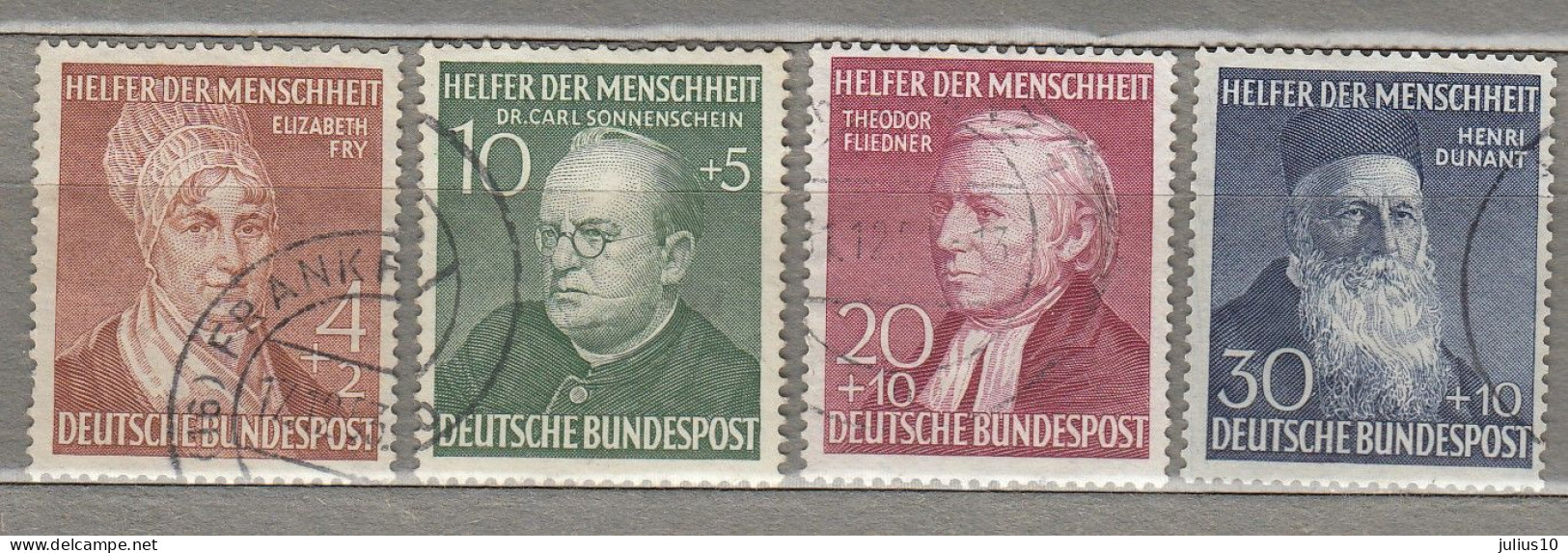 DEUTSCHLAND GERMANY 1952 Used(o) Mi 156-159 CV 120EUR #33877 - Gebraucht