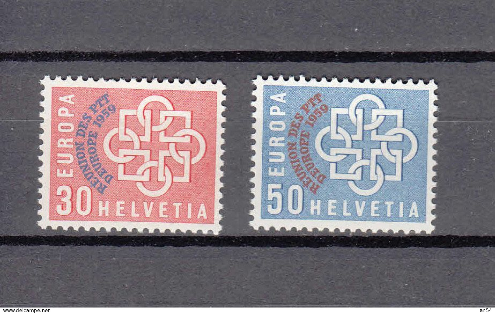 1959  N° 349 - 350     NEUFS**            CATALOGUE SBK - Nuevos