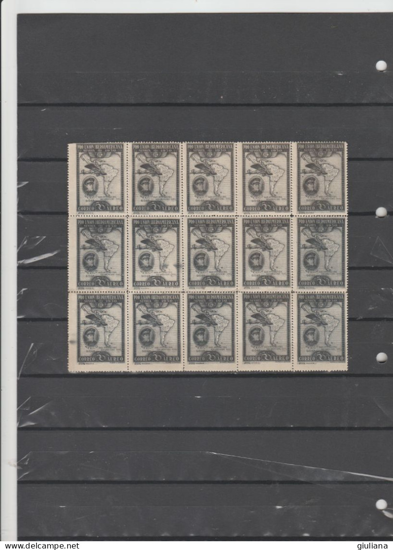 Spagna 1930 - (vert) A78** Blocco Di 1 5 "Esp. Di Siviglia. Correo Aereo Pro Union Ibero Americana" - 50c Noir Sidar - Unused Stamps