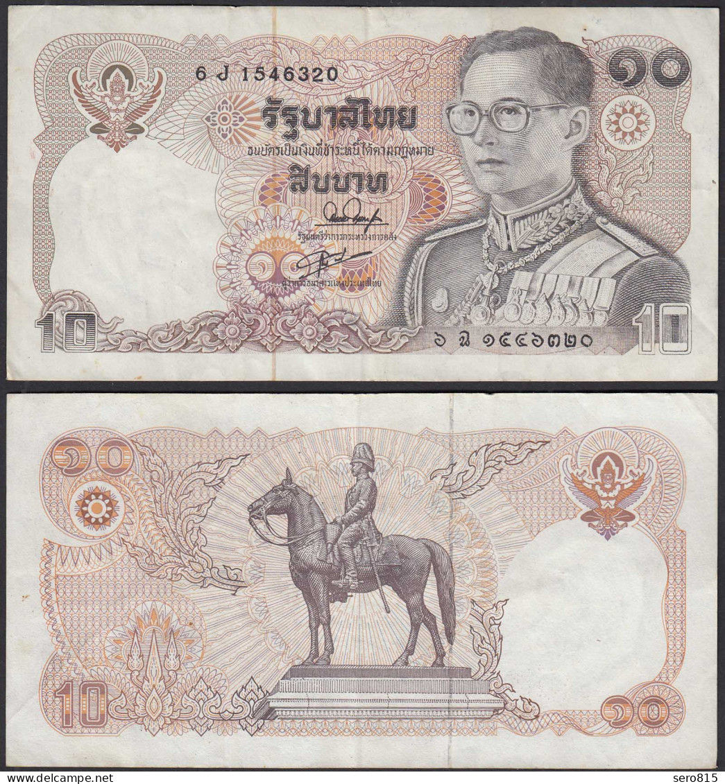 Thailand/Siam 10 Bath 1978-81 Pick 87 Sig.54 VF- (3-) King RAMA IX    (32455 - Otros – Asia