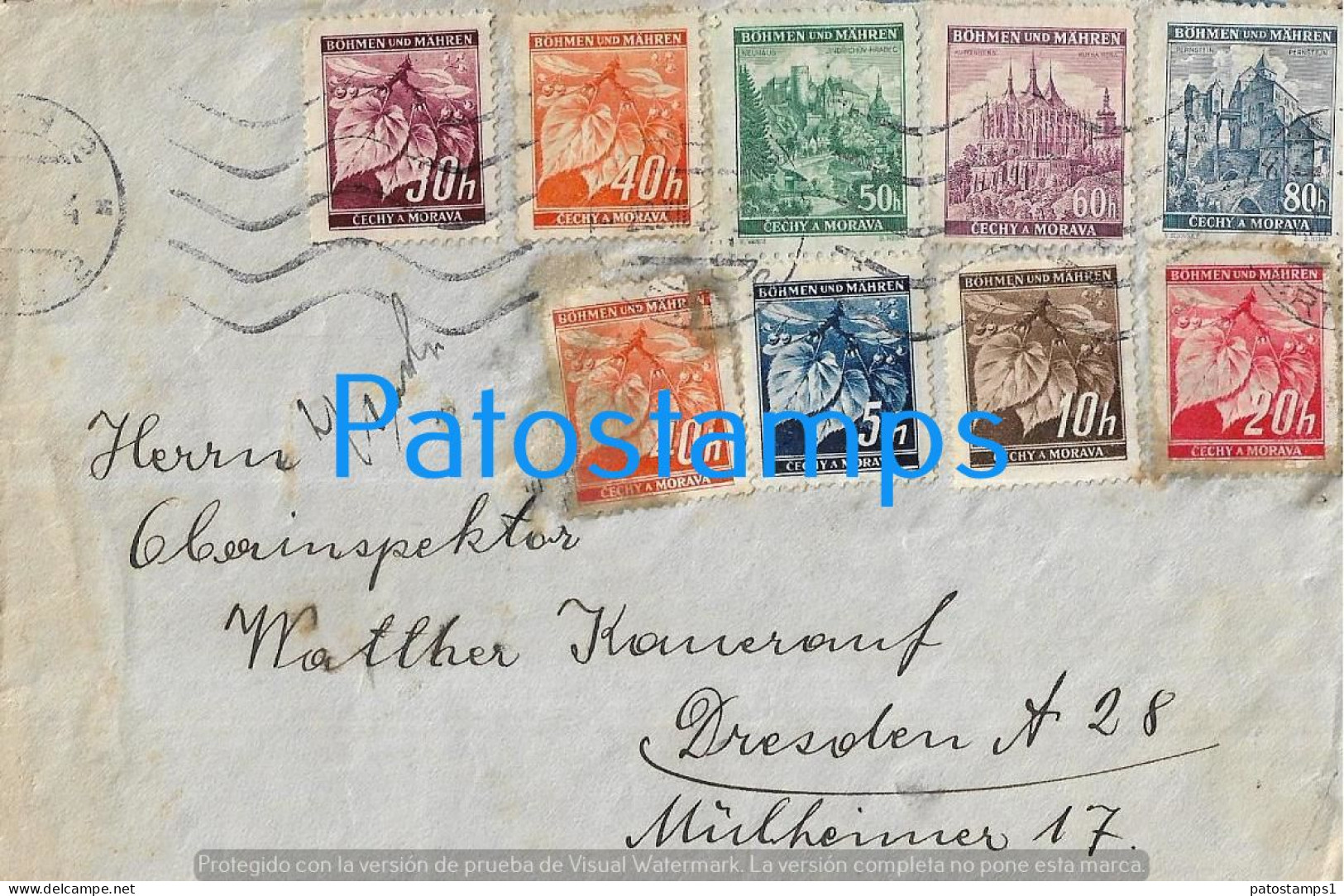 225983 CZECH REPUBLIC COVER CANCEL MULTI STAMPS CIRCULATED TO GERMANY NO POSTAL POSTCARD - Sonstige & Ohne Zuordnung