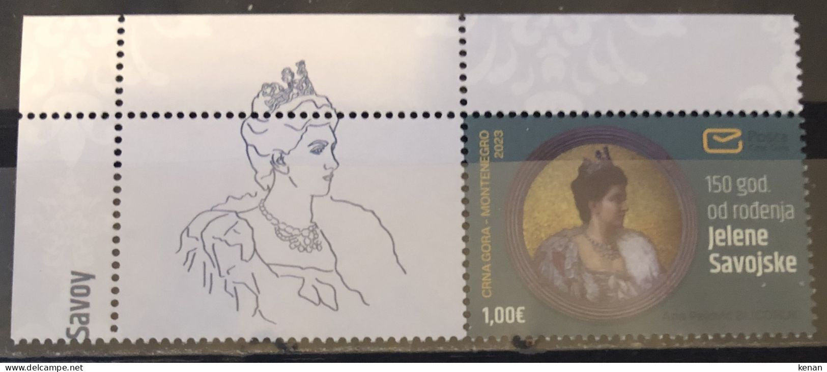 Montenegro, 2023, The 150th Anniversary Of The Birth Of Elena Of Montenegro, 1873-1946, With Label (MNH) - Montenegro