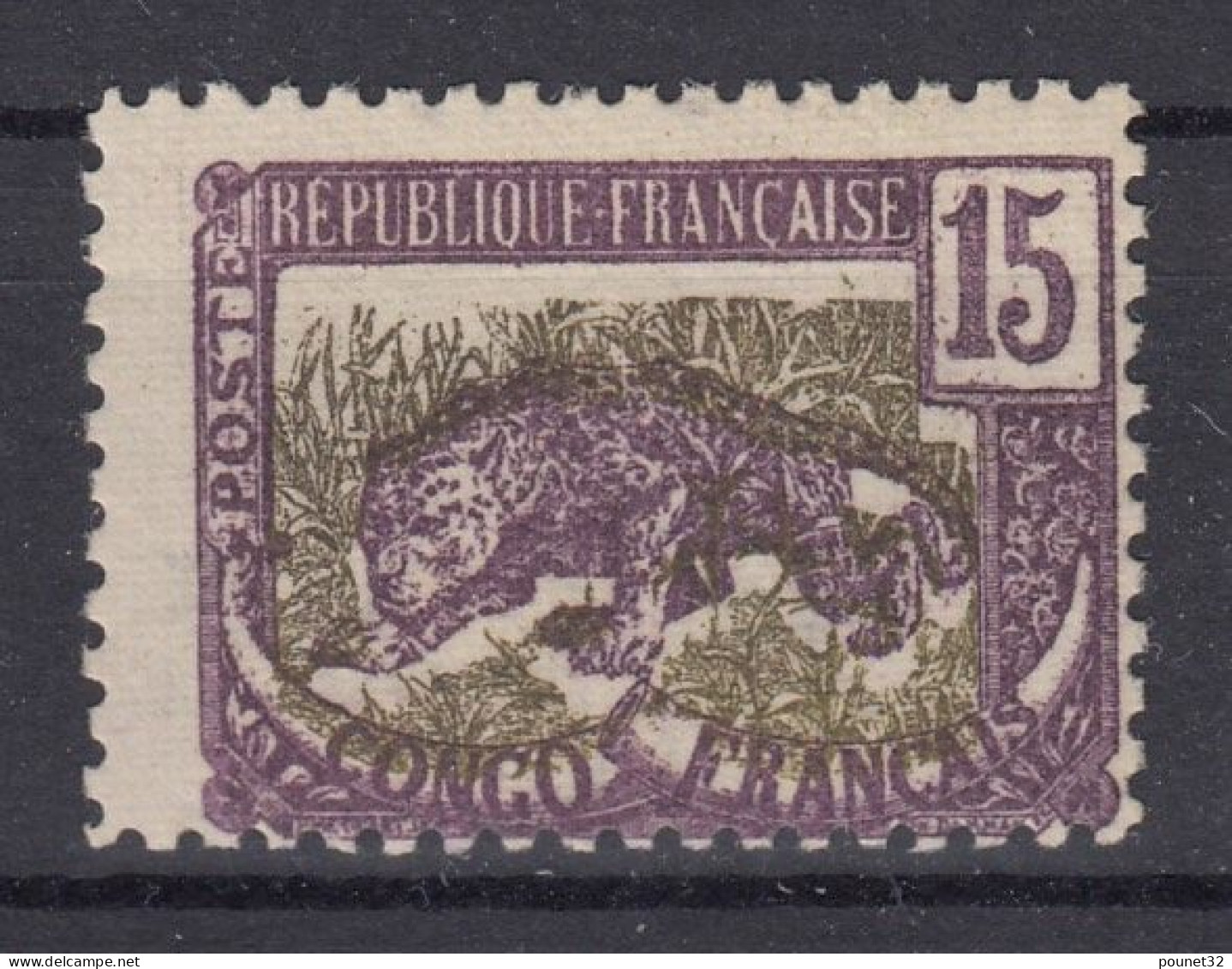 CONGO N° 32b CORNE TRONQUEE & CENTRE DECALE NEUF * GOMME TRACE DE CHARNIERE - Nuevos