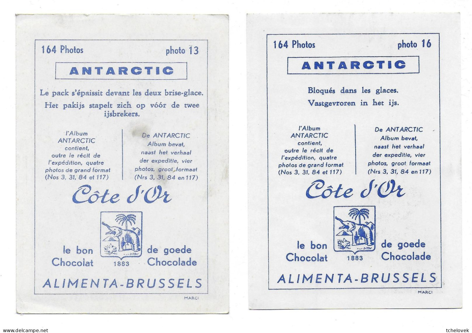 (Divers). Chromo. Antarctic. Chocolat Cote D'Or. Antarctique Brise Glace... - Côte D'Or