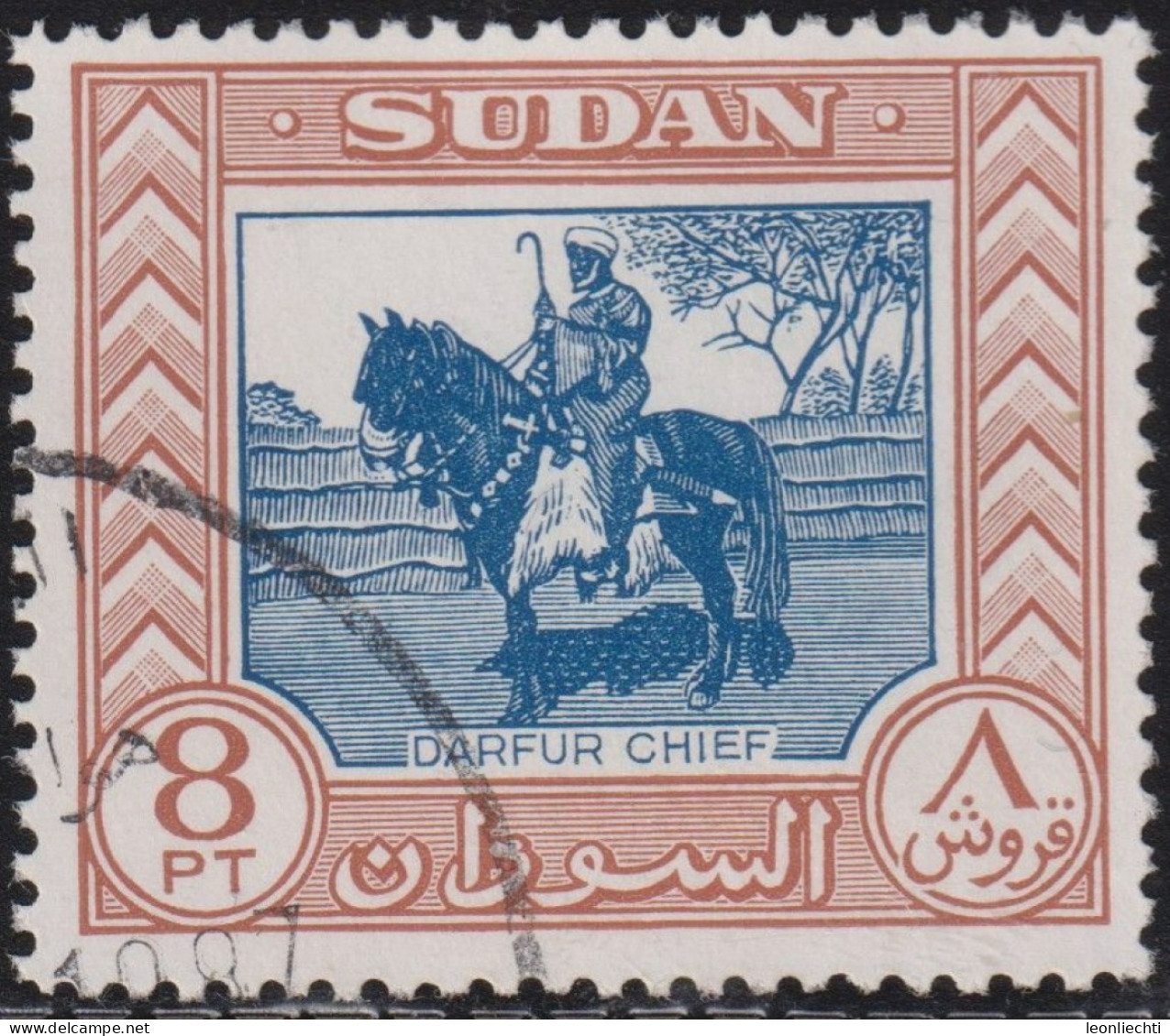 1951 GB> Sudan (...-1951)° Mi:SD 144, Sn:SD 111, Yt:SD 109, Sg:SD 136, Darfur Chief, Views Of Sudan - Sudan (...-1951)