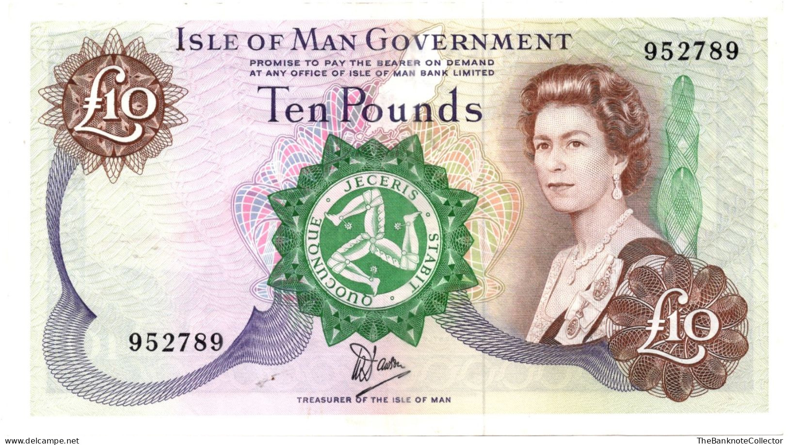 Isle Of Man 10 Pounds ND1979 QEII P-36 EF  *SCARCE* - 10 Pounds