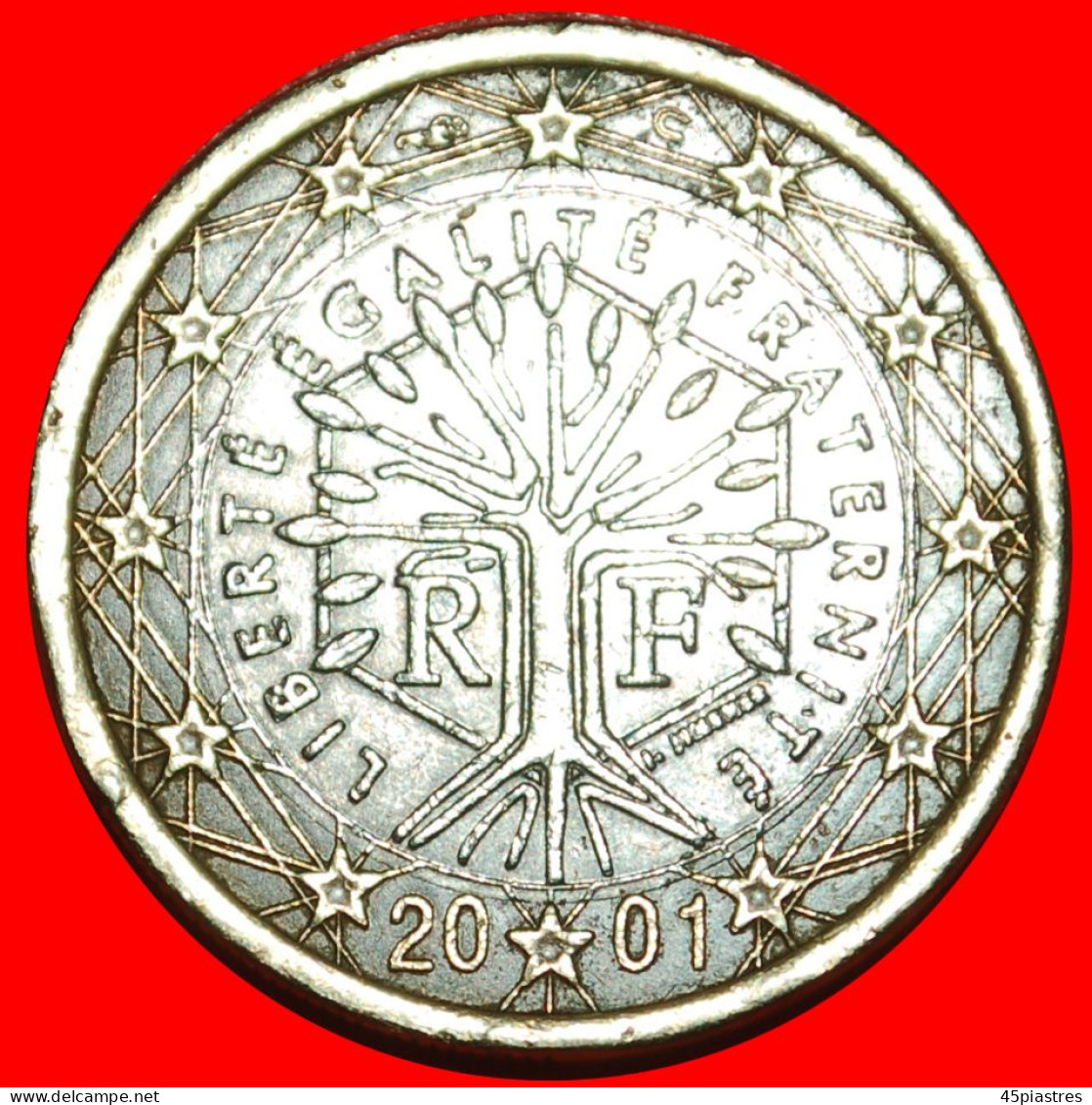 * PHALLIC TYPE 1999-2023: FRANCE  1 EURO 2001 TREE OF LIFE! · LOW START ·  NO RESERVE! - France