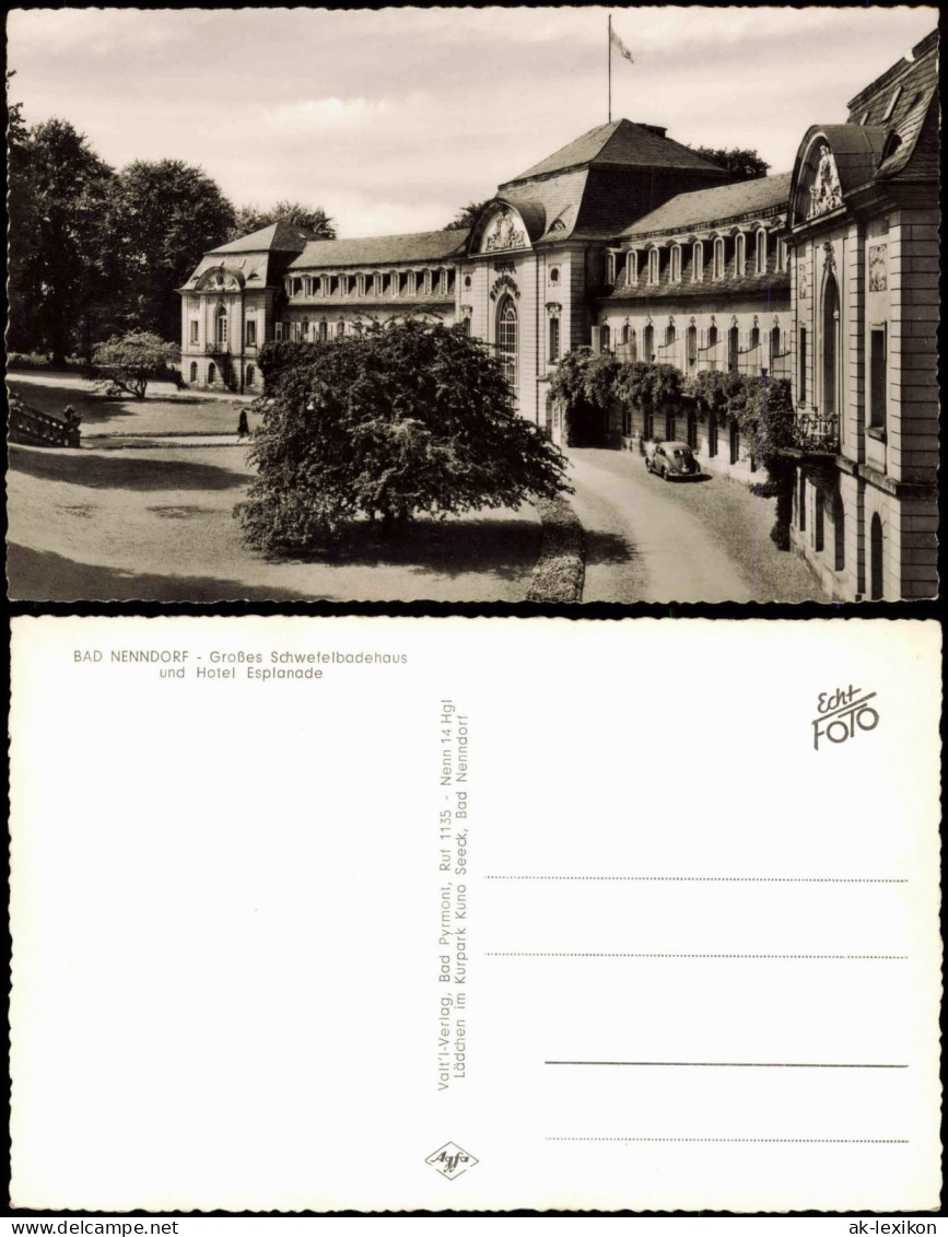 Ansichtskarte Bad Nenndorf Großes Schwefelbadehaus Und Hotel Esplanade 1961 - Bad Nenndorf