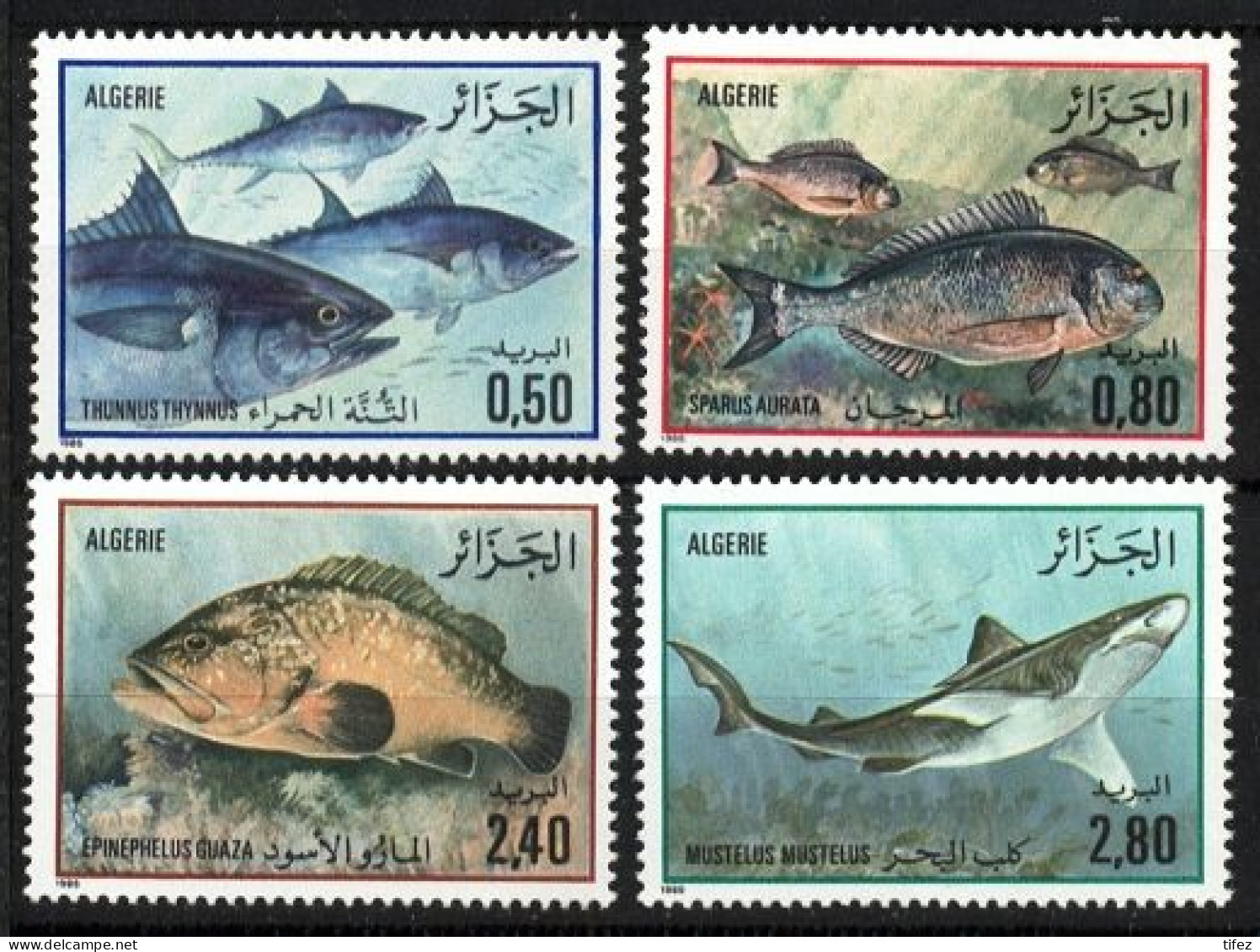 Année 1985-N°831/834 Neufs**MNH : Poissons De La Méditerranée - Algeria (1962-...)