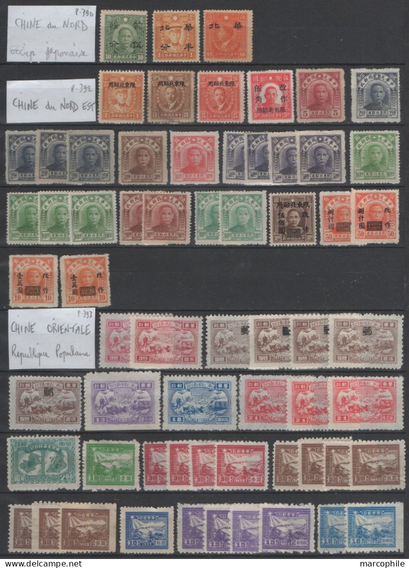 CHINA  - LOCAL ISSUES / 200 UNUSED STAMPS / 3 SCANS (ref 9105) - Ostchina 1949-50