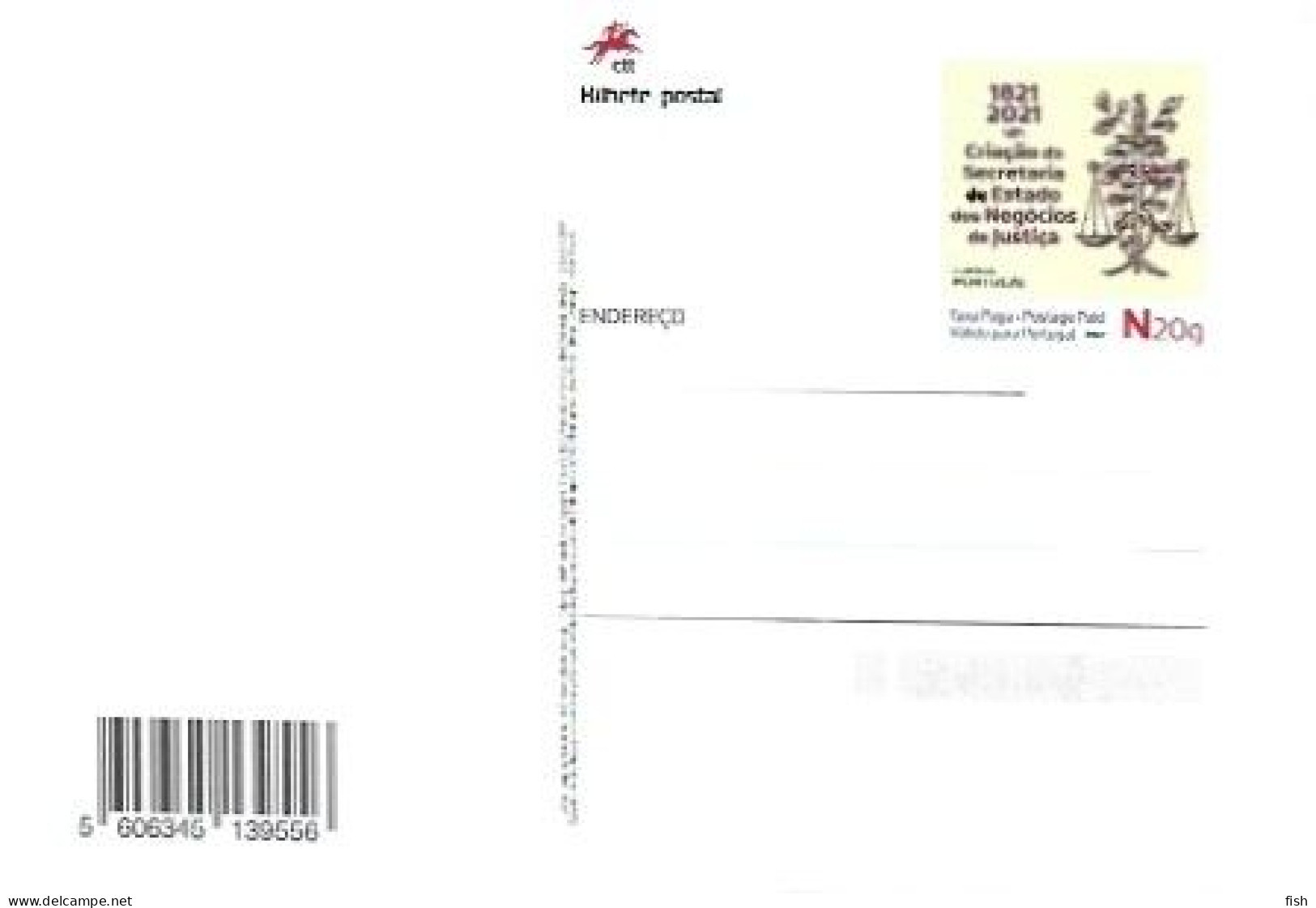 Portugal ** & Postal Stationery, 200 Years Of The Creation Of The State Secretariat For Justice Affairs 2022 (7999) - Geschichte