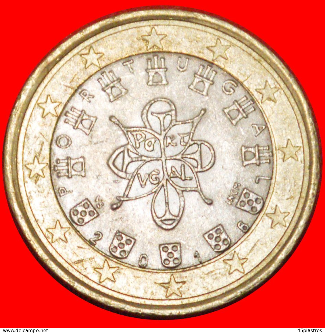 * NON-PHALLIC TYPE (2008-2023): PORTUGAL  1 EURO 2016 MINT LUSTRE!  · LOW START ·  NO RESERVE! - Portugal