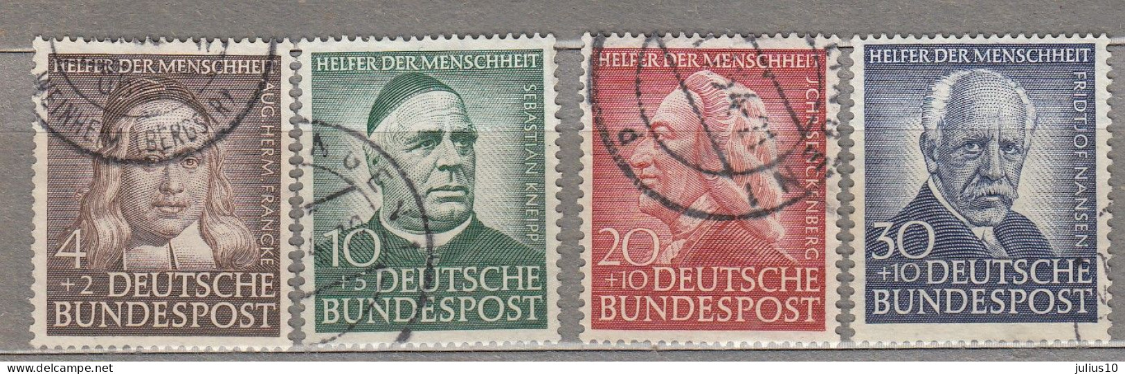 DEUTSCHLAND GERMANY 1953 Used(o) Mi 173-176 CV 100EUR #33885 - Gebraucht