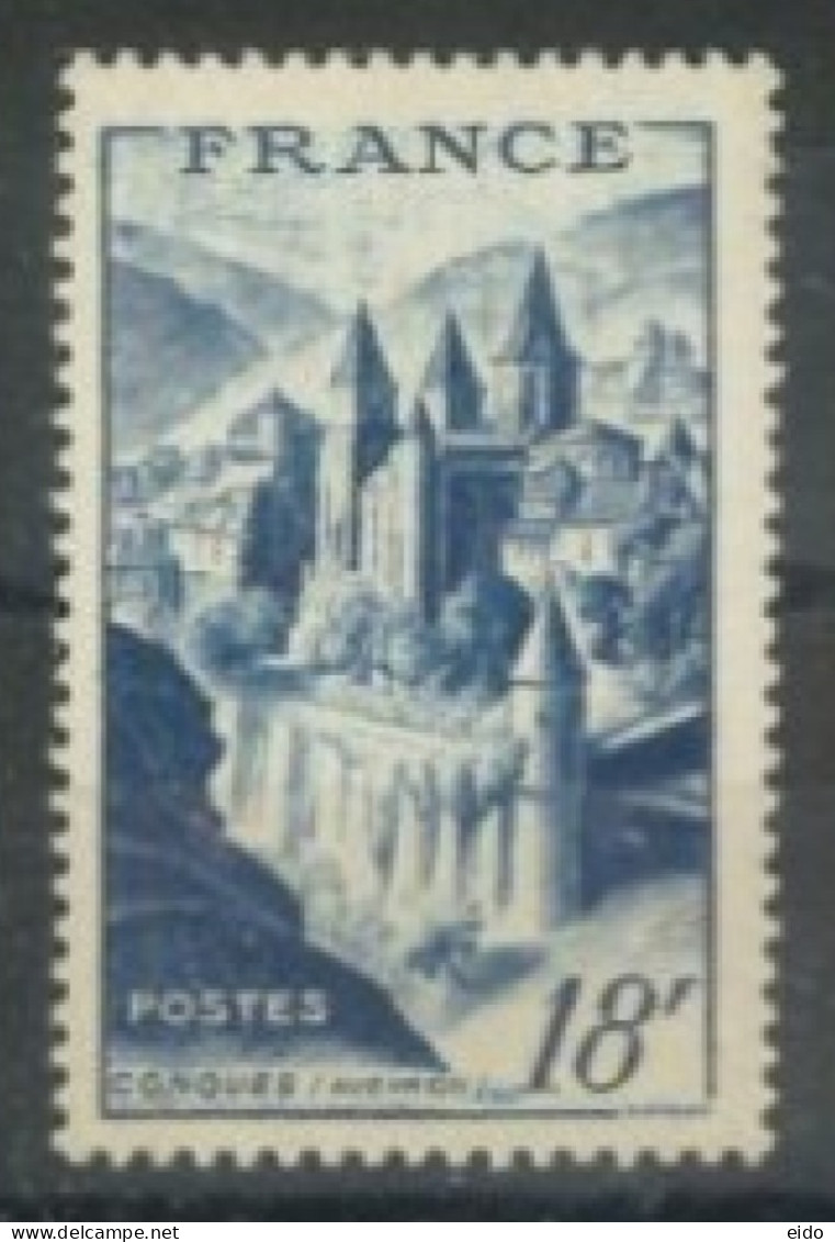 FRANCE. - 1948 - CONQUES ABBEY STAMP, # 805, UMM (**). - Neufs