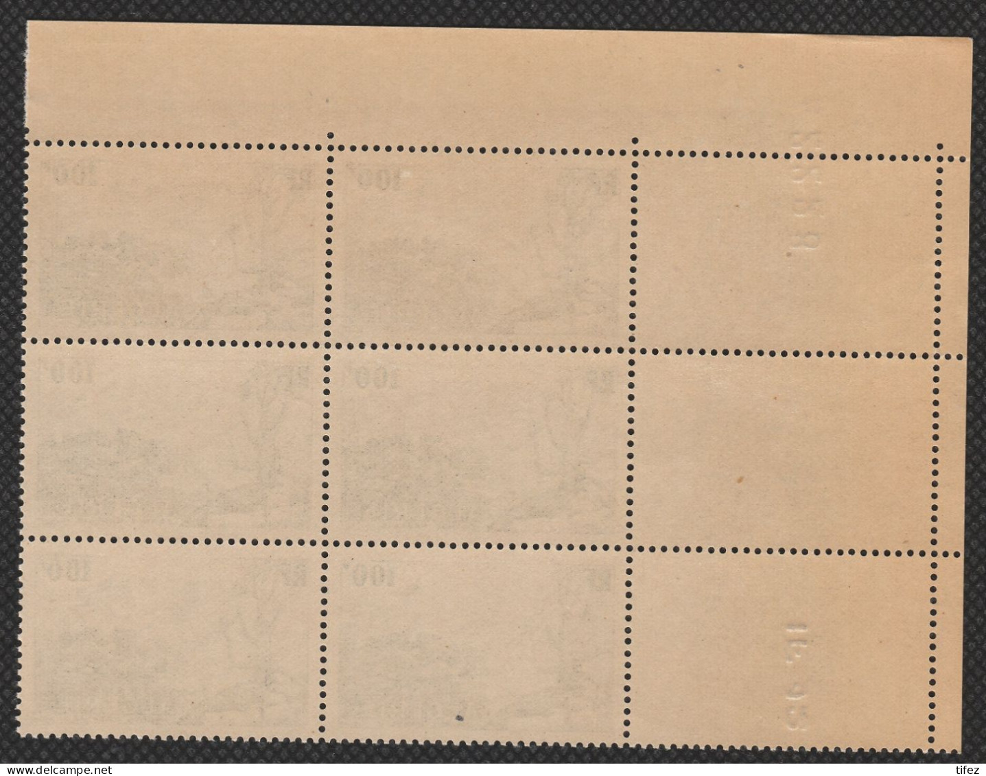 Année 1955-N°331 Neufs**MNH : Paysage De Grande Kabylie - Bloc De 6 (N°de Feuille) - Unused Stamps