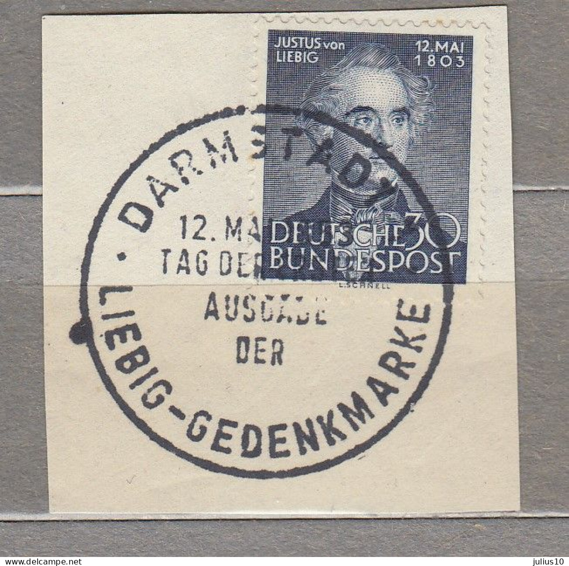 DEUTSCHLAND GERMANY 1953 Used(o) On Paper Mi 166 #33889 - Gebraucht