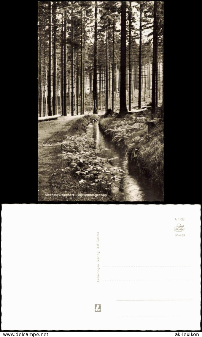 Ansichtskarte Altenau-Clausthal-Zellerfeld Der Dammgraben 1960 - Altenau