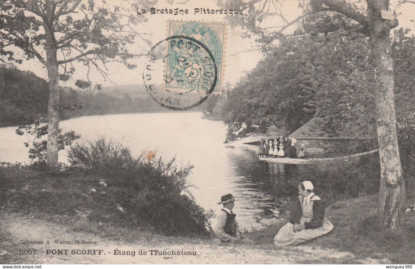 56 PONT-SCORFF  QUEVEN  LORIENT.       Etang De Tronchateau   TB PLAN 1910       PAS COURANT - Pont Scorff