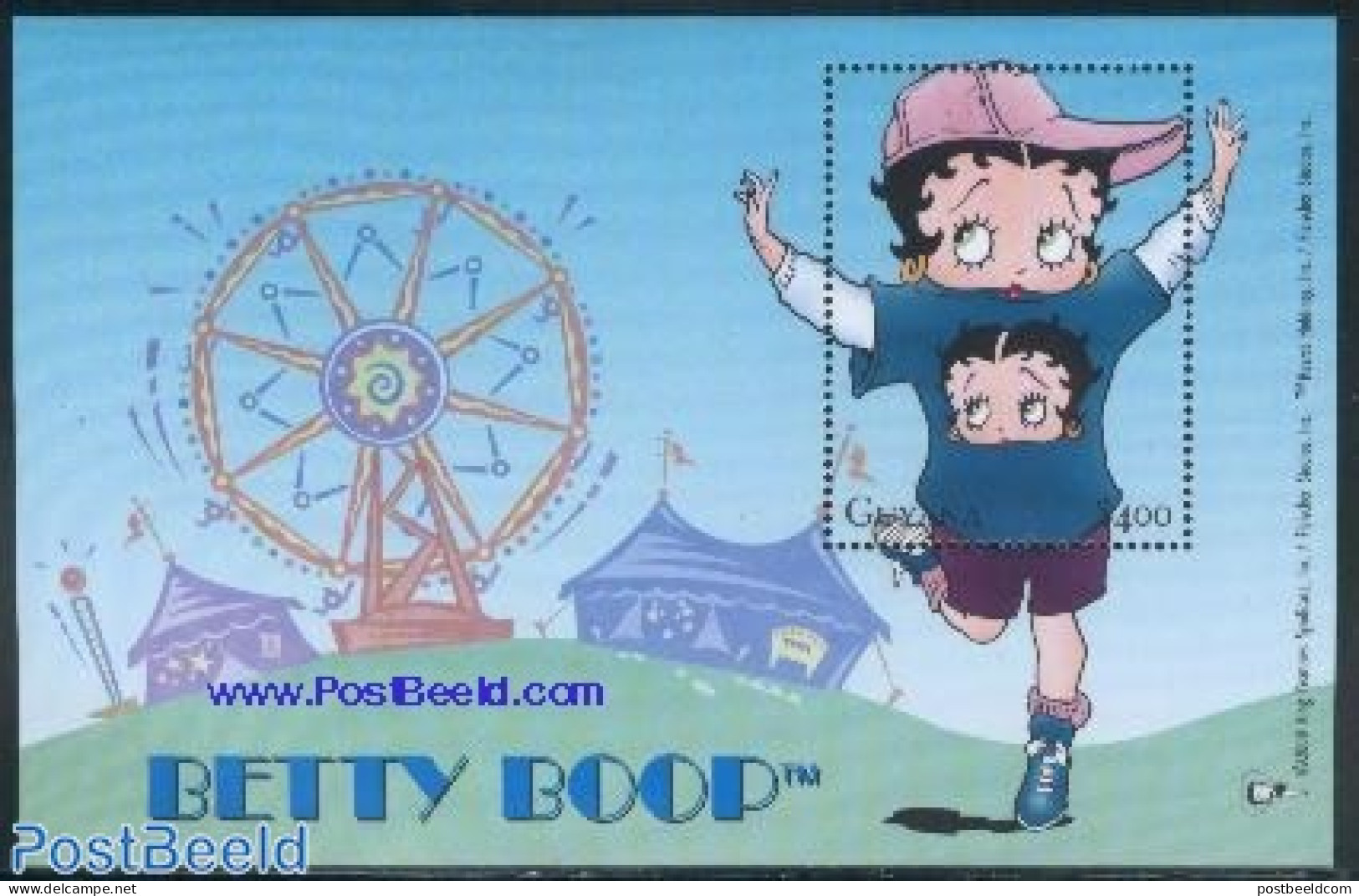 Guyana 2000 Betty Boop In Luna Park S/s, Mint NH, Art - Comics (except Disney) - Bandes Dessinées