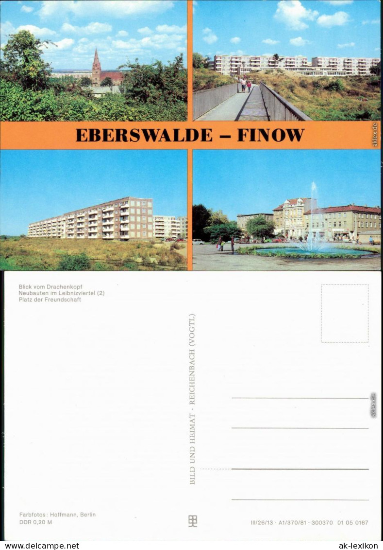 Finow-Eberswalde Blick Vom Drachenkopf, Neubauten Im Leibnitzviertel   1981 - Eberswalde