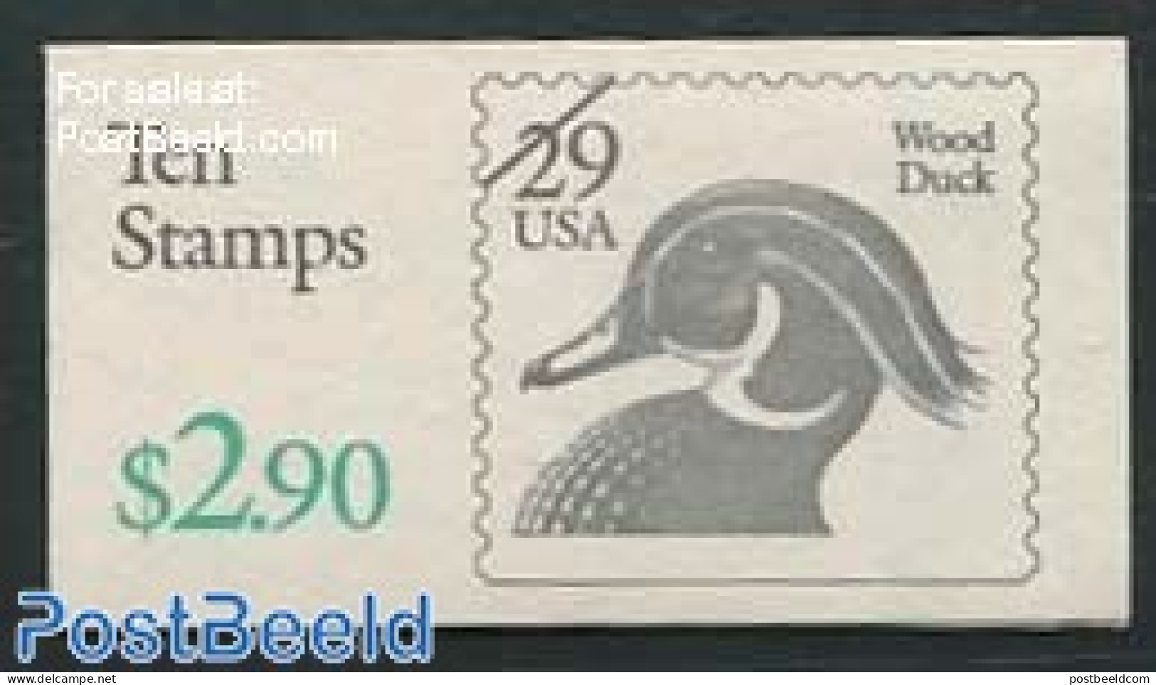 United States Of America 1991 Wood Duck Booklet, Mint NH, Nature - Birds - Ducks - Stamp Booklets - Ongebruikt