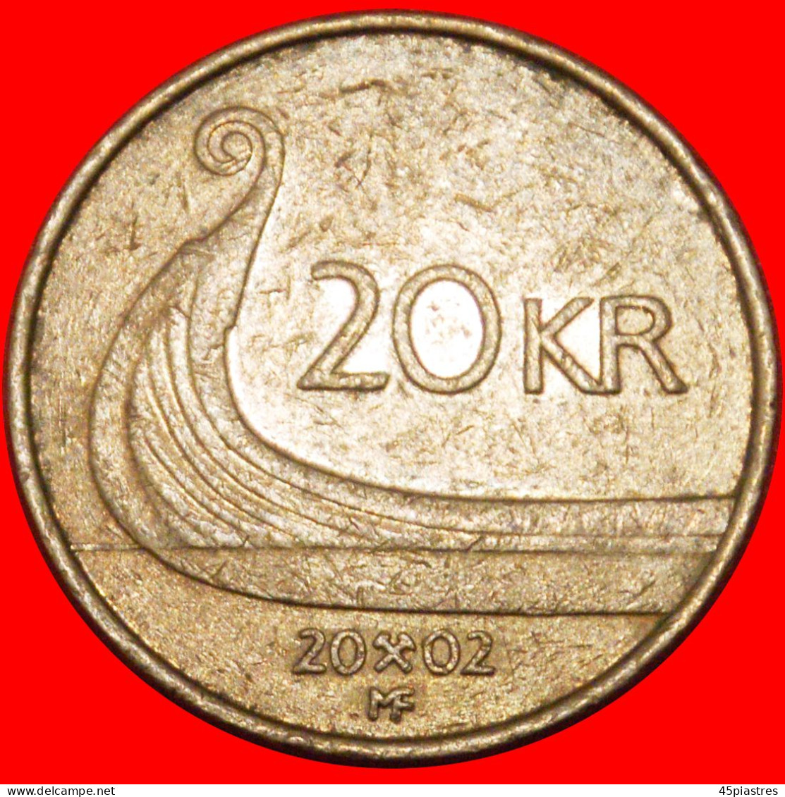 * SHIP (1994-2009): NORWAY  20 CROWNS 2002! DIE A!  · LOW START ·  NO RESERVE! - Norvège