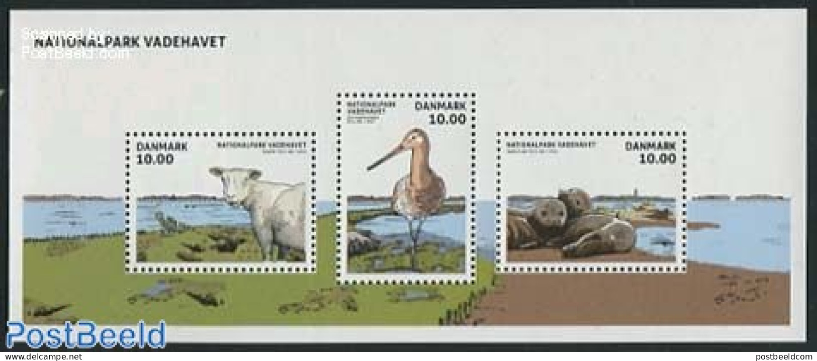 Denmark 2015 National Park Wadden Sea S/s, Mint NH, Nature - Animals (others & Mixed) - Birds - Cattle - National Park.. - Unused Stamps