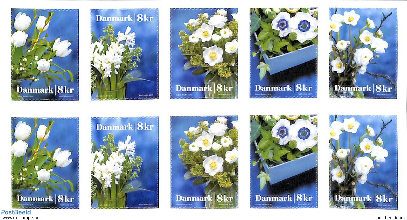 Denmark 2017 Winter Flowers M/s With 2 Sets S-a, Mint NH - Unused Stamps
