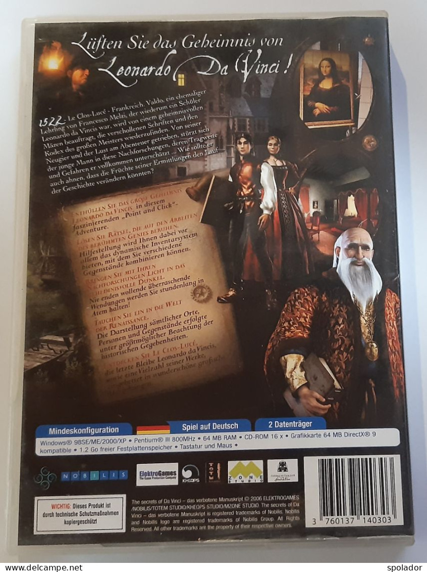 The Secrets Of Da Vinci-Das Verbotene Manuskript-2 Discs-2006-The Forbidden Manuscript - PC-Spiele