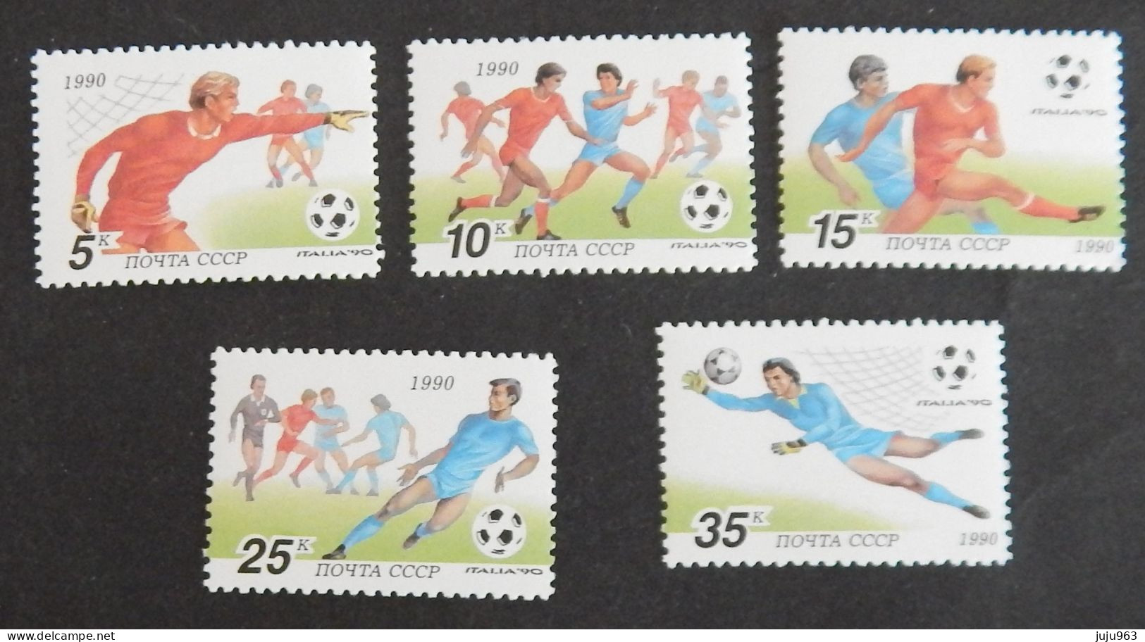 URSS YT 5751/5755 NEUFS** MNH "COUPE DU MONDE DE FOOTBALL" ANNÉE 1990 - Nuevos