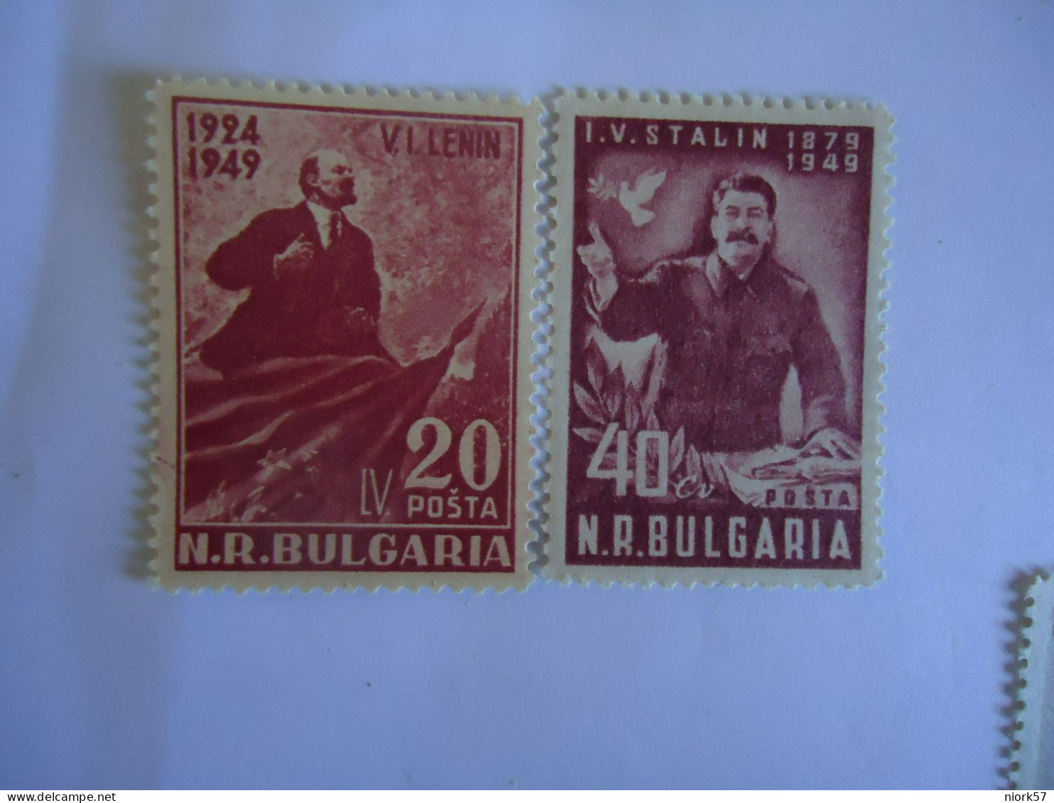 BULGARIA   MNH 2  SET LENIN STALIN 1949 - Lenin