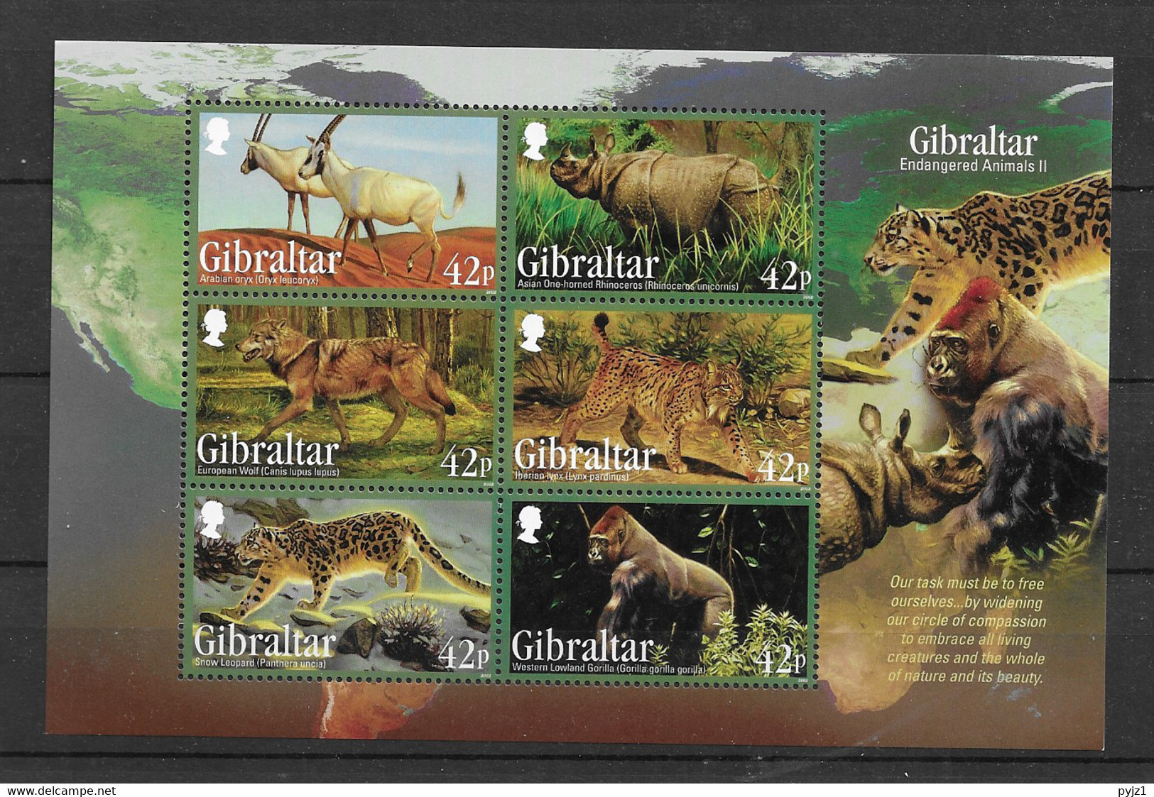 2011 MNH Gibraltar Mi Block 102 Postfris** - Gibraltar