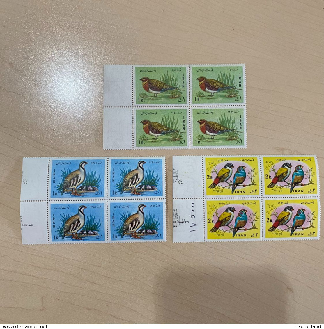 Iran Stamp Blocks 1972 MNH Birds Iranian New Year Noruz Nowrooz - Irán