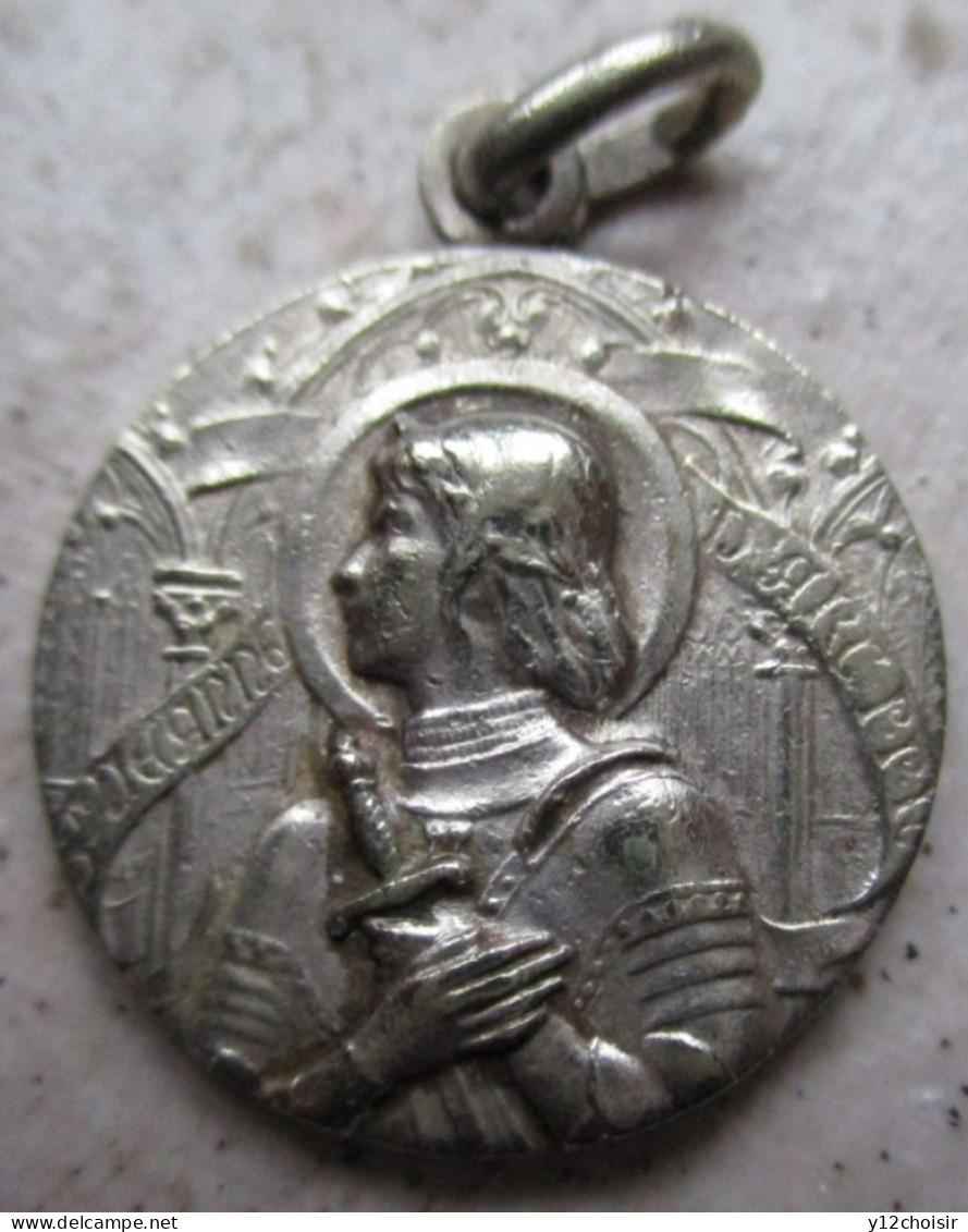 Pendentif Médaillon Médaille 18 Mm Argent Jeanne D'Arc La Pucelle Arc . Lorraine . Donremy - Anhänger