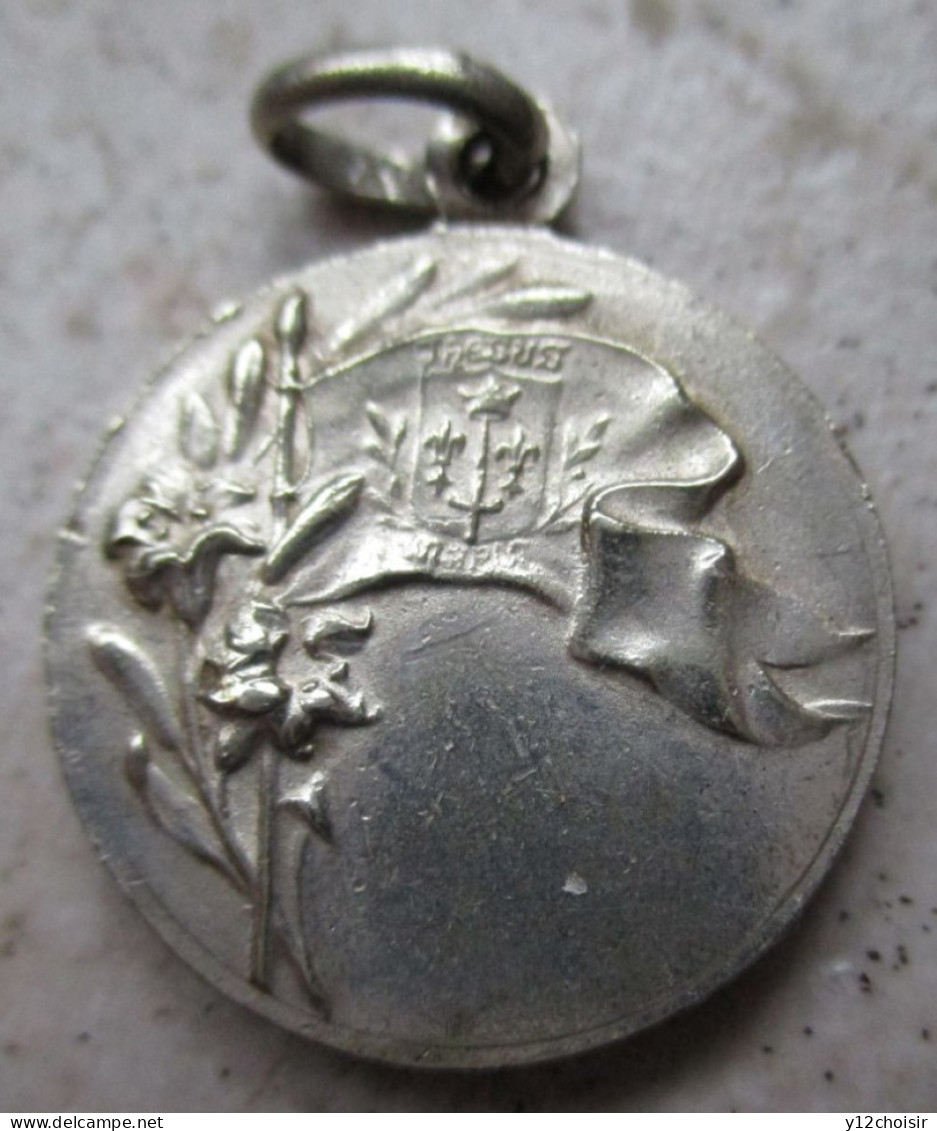 Pendentif Médaillon Médaille 18 Mm Argent Jeanne D'Arc La Pucelle Arc . Lorraine . Donremy - Anhänger