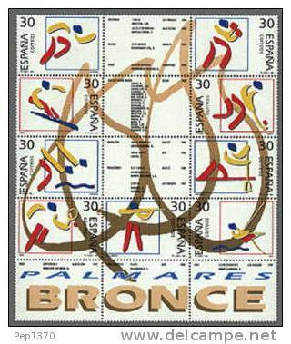 ESPAÑA 1996 - MEDALLAS OLIMPICAS DE BRONCE - Edifil 3418-3426 - Yvert 3002-3010 - Hockey (su Erba)
