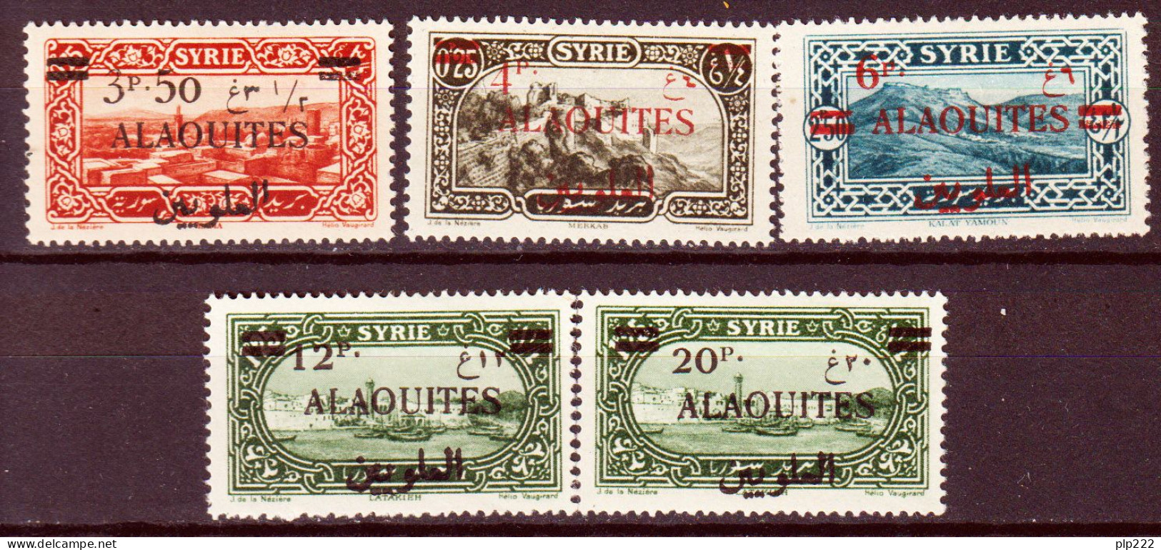 Alaouites 1926 Y.T.35/36,38/40 */MH VF/F - Nuevos