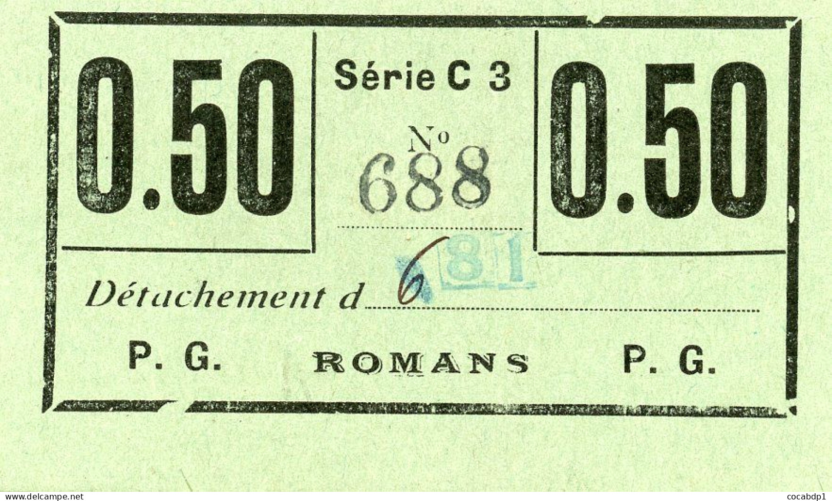 DROME - ROMANS - RARE BILLET / BON DE NECESSITE PRISONNIER DE GUERRE ALLEMAND 1914-1918 - Notgeld