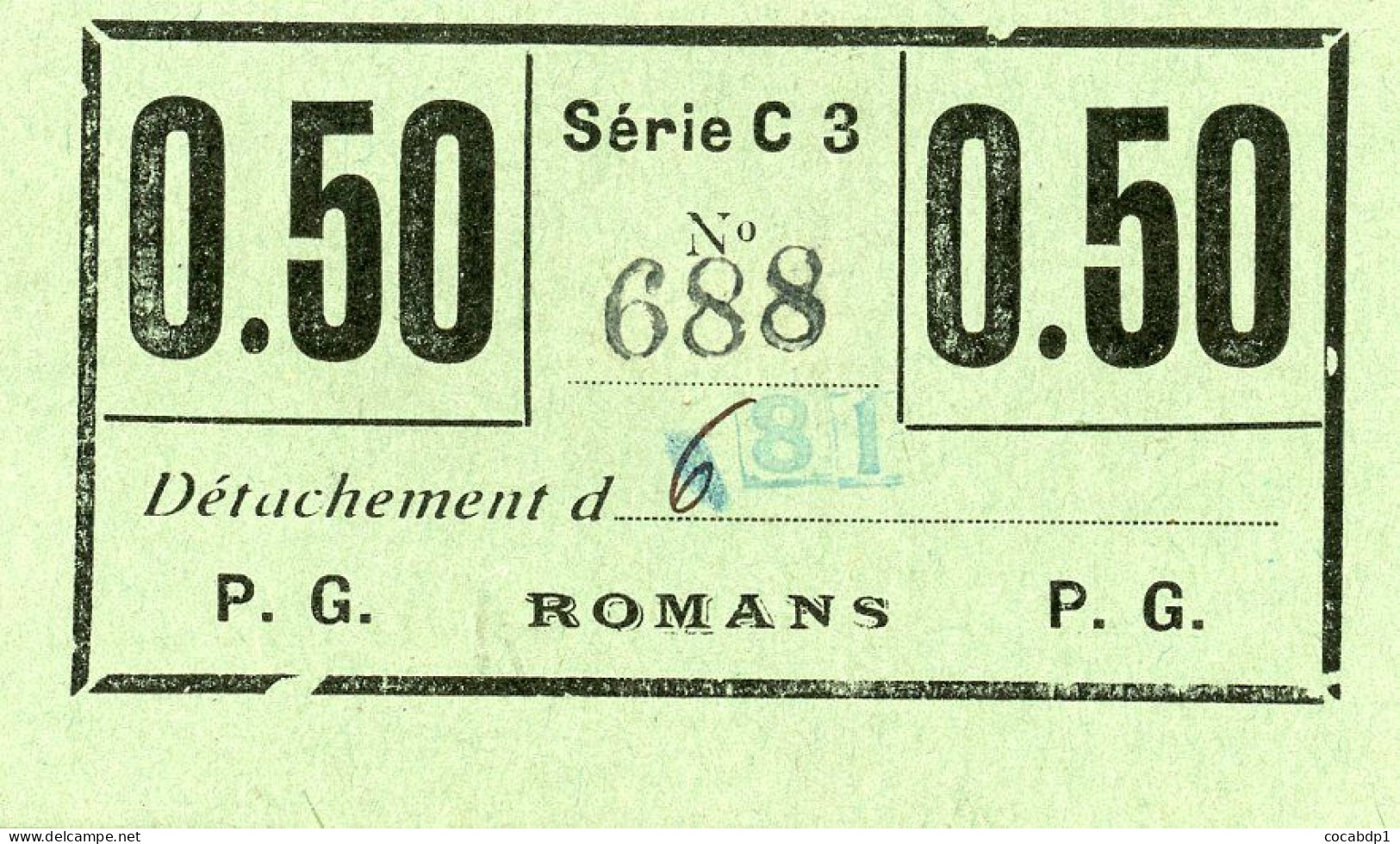 DROME - ROMANS - RARE BILLET / BON DE NECESSITE PRISONNIER DE GUERRE ALLEMAND 1914-1918 - Bonos